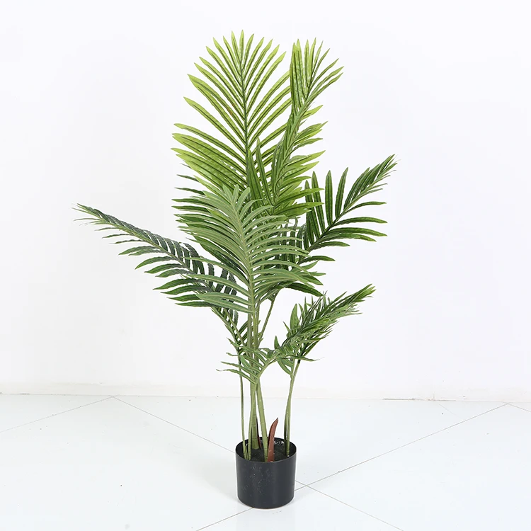 Manufacturer Top Quality artificial bonsai potted plant areca palm tree arboles artificiales Areca palm