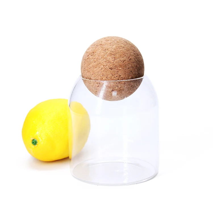 

Glass Jars For Storage Food Storage Jars With Wood Lid Cork Ball Stopper