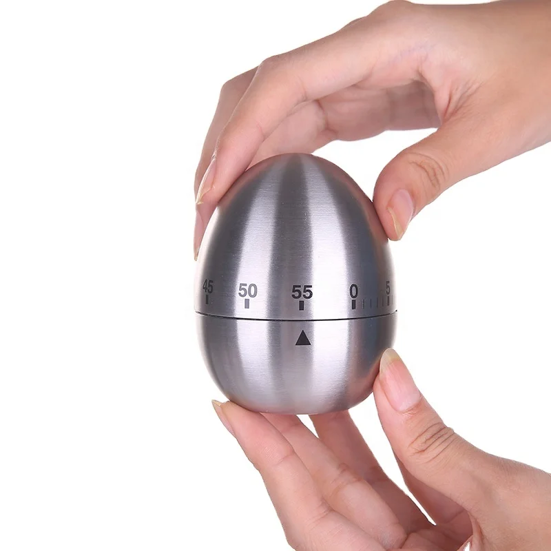 

Stainless Steel Apple Egg Kitchen Timer Countdown 60 Min Alarm Cooking Tools Kitchen Timer