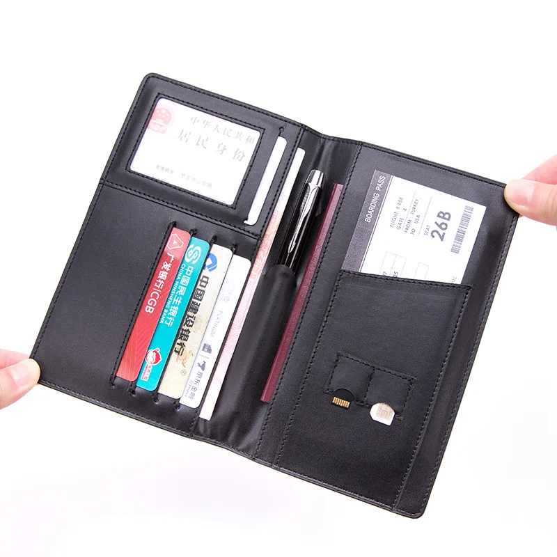 

Leather Men Wallet,Genuine Leather Bifold Wallets Multifunctional Card Holder Minimalist passport wallet, Red, blue, black, brown