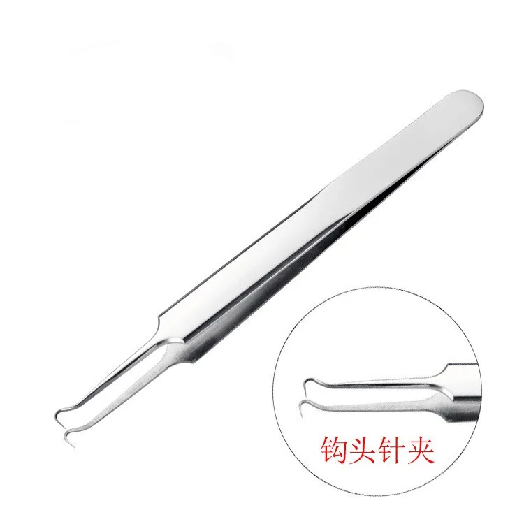 

Silver Stainless Steel Acne Removal Tweezer Blackhead Remover Tool