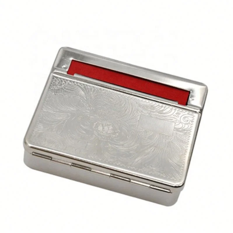 

Jhcentury Hot Selling Manual Cigarette Case Metal  Portable Cigarette Box, Sliver