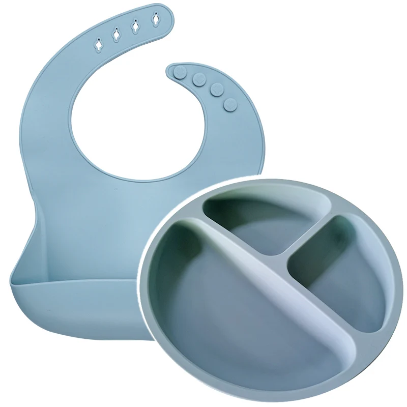 

Baby Dishes Silicone Infant Plate Bowls Kids Tableware Food Holder Tray Children Food Container for Baby Feeding, Multicolor
