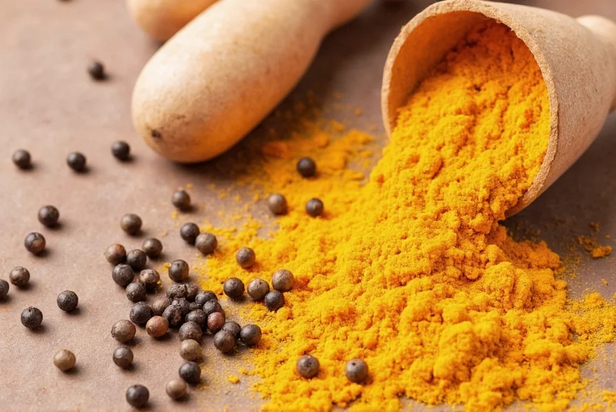 Turmeric supplements with black pepper showing proper combination for enhanced absorption