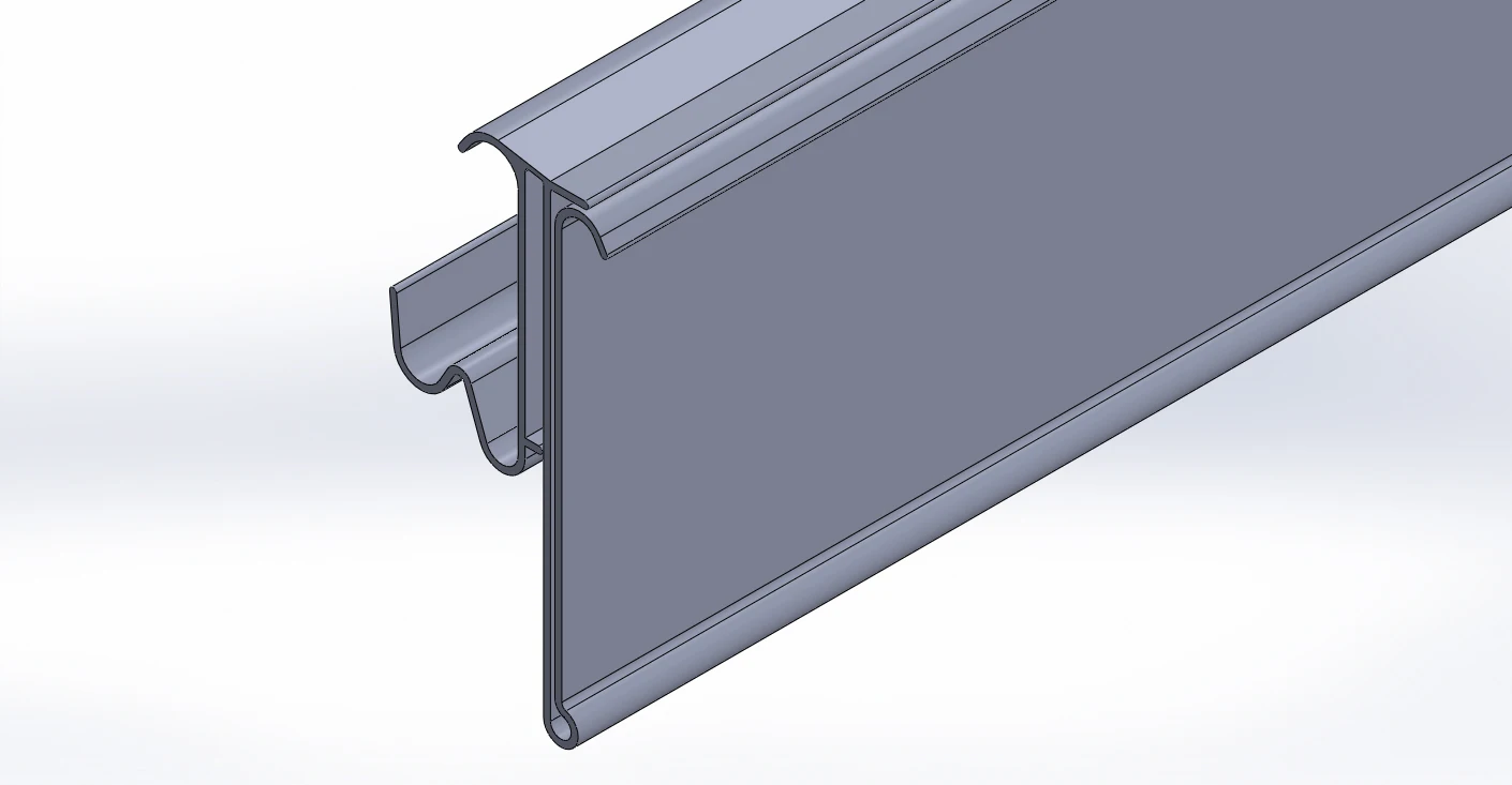 Flexible Custom Clear Plastic Extrusion Profile Hinged Data Strip Label ...