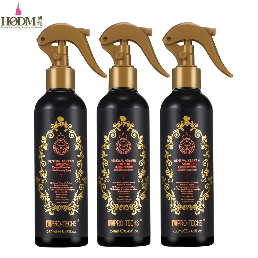 

Wholesale NO Silicone Humidity Resistant heat Protect Frizz Ease Natural Detangling Hair Spray, Transparent