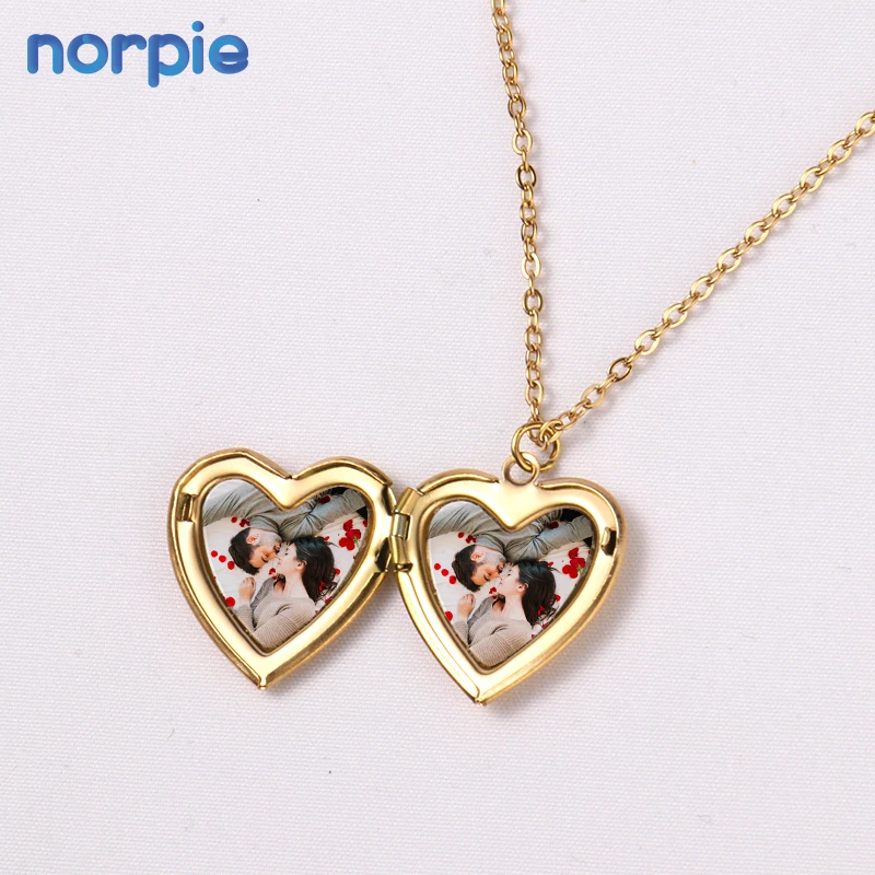 

NEW Stainless Steel Photo Frame Necklace Sublimation Heart Locket Pendant Necklace