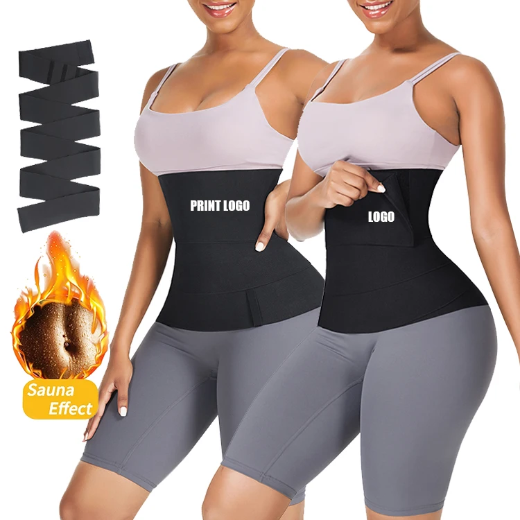 

Custom Logo High Compression Elasticity Tummy Trimmer Control Women Lose Weight Belt Adjustable Straps Fitness Waist Trainer, Black