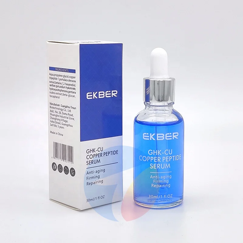 

50% Off Ekber Organic Natural Korean Skin Care Facial Brightening Repairing Face Soothing Blue Copper Peptide Facial Care Serum