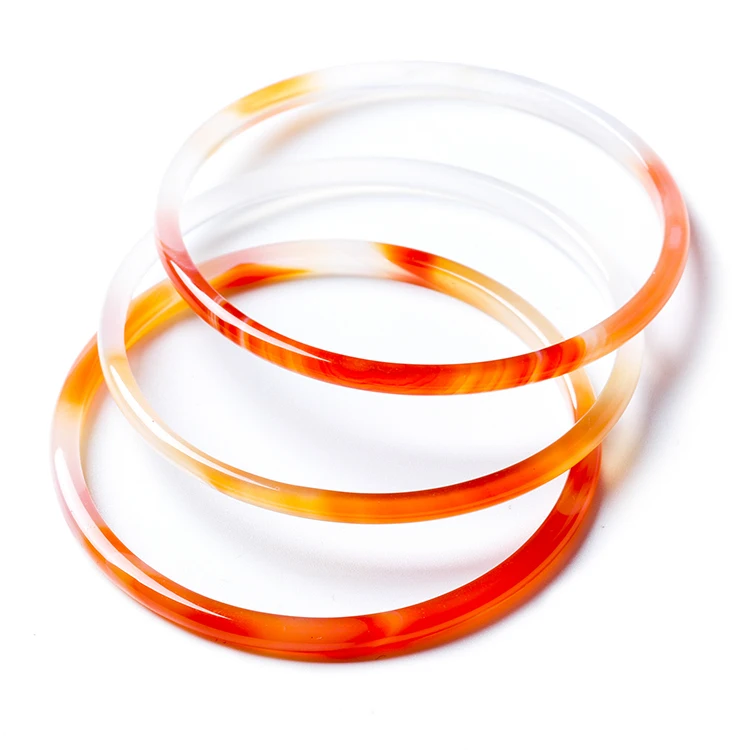 

Red Color Thin Strip Chalcedony Bangle Jade Bracelet bracelet natural stone