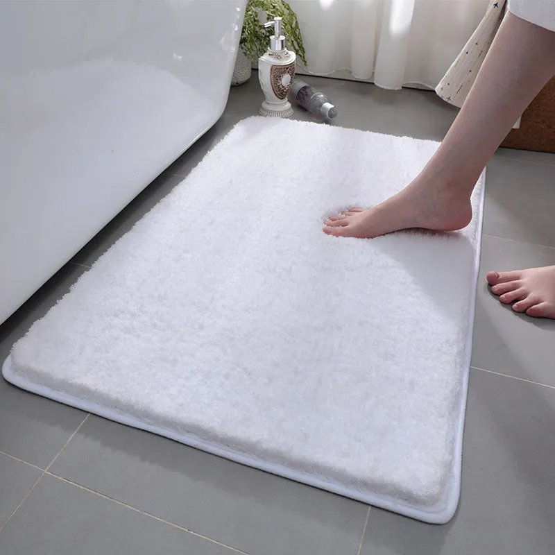 

Luxury high pile ultra soft water absorbent shaggy non slip bathroom mat