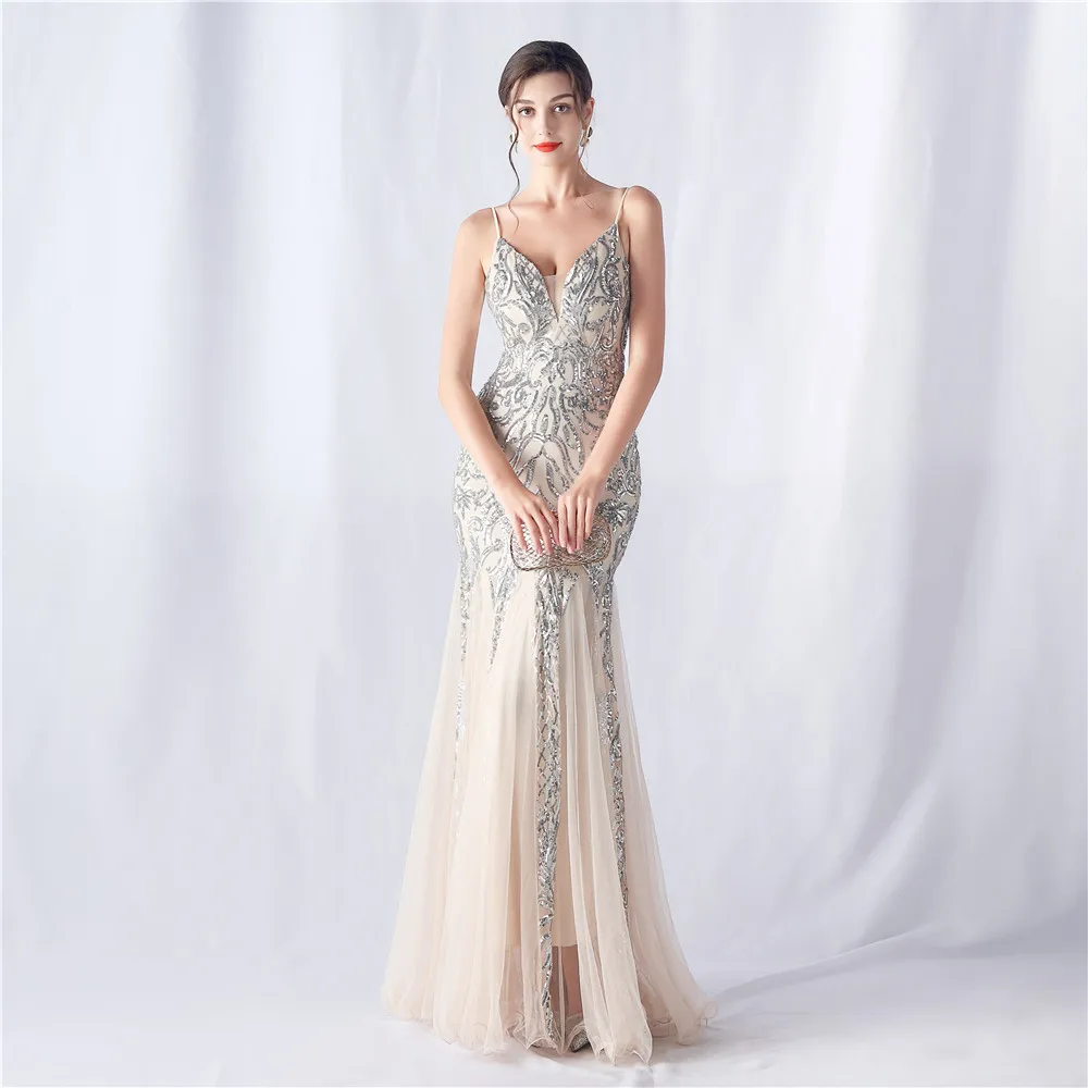 31551# Positioning Bead Mesh 2024 High-end Evening Dress