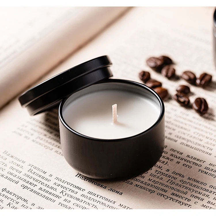 Mini Seamless Black Color Screw Lid Round Metal Tins For Candle Buy