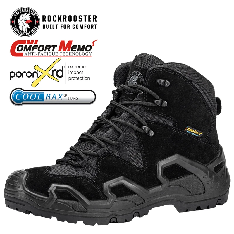 

ROCKROOSTER Waterproof Hiking Shoes Men Light Outdoor Hiking Boots Sport Trekking Shoes Leather Mountain Shoes Climbing Boots