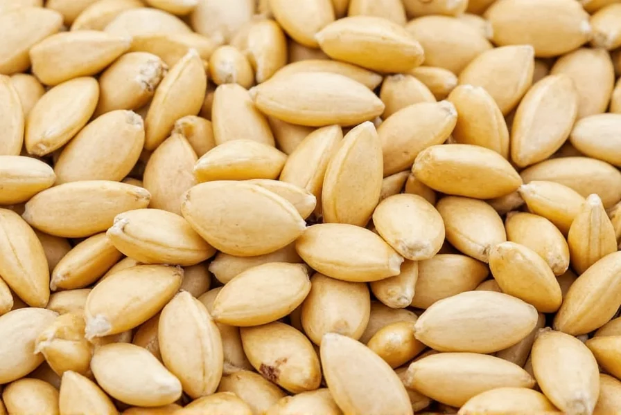 Sesame seeds in various stages from raw to toasted
