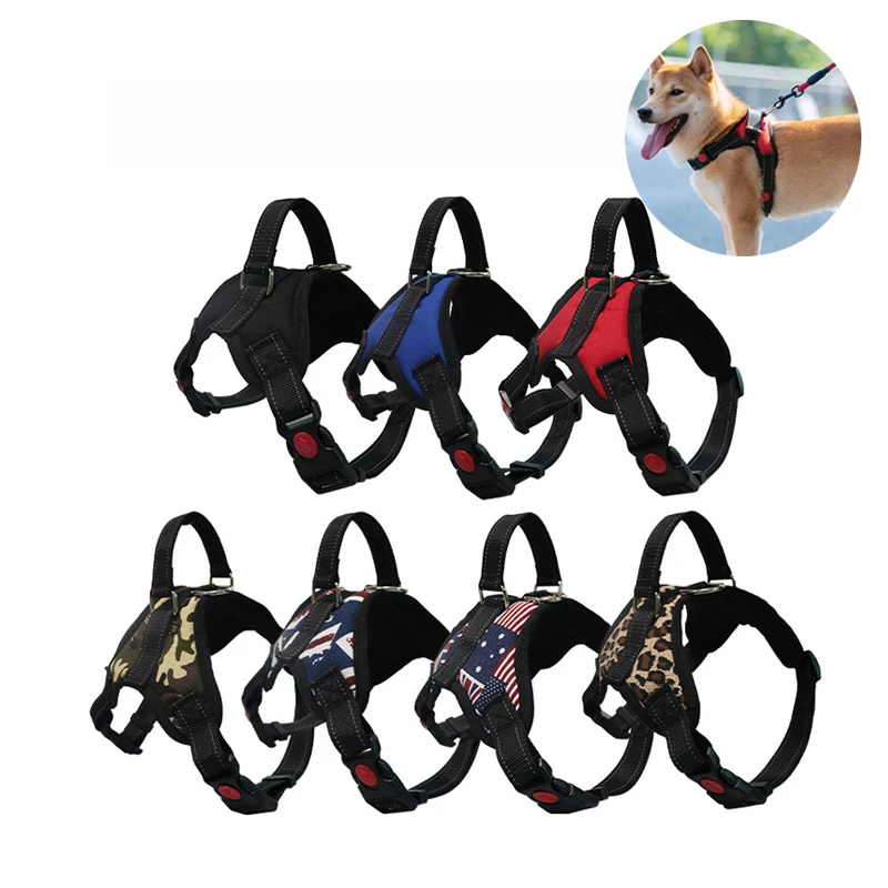 

Adjustable Pet Dog Harness Small and Large Dog Harness Vest Strong Dog Leash Pet Harness Reflective Leash Pet Supplies