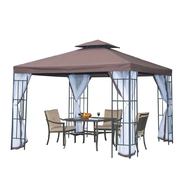 

Manufacturer Supply Hot Sale 3*3M Garden Line Aluminum Metal Outdoor Bar Gazebo Tent, Optional