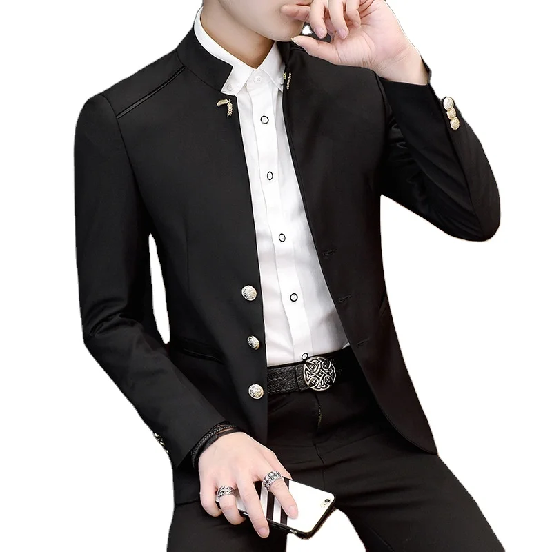 

Alephan spring new mens casual small suit wedding dress men's coat suits for men 2021