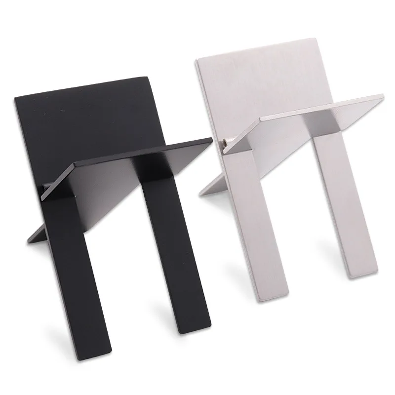 

Premium Stainless Cigar Stand Cigars Lovers Metal Portable Cigar Stand Smoke Stand, Black white