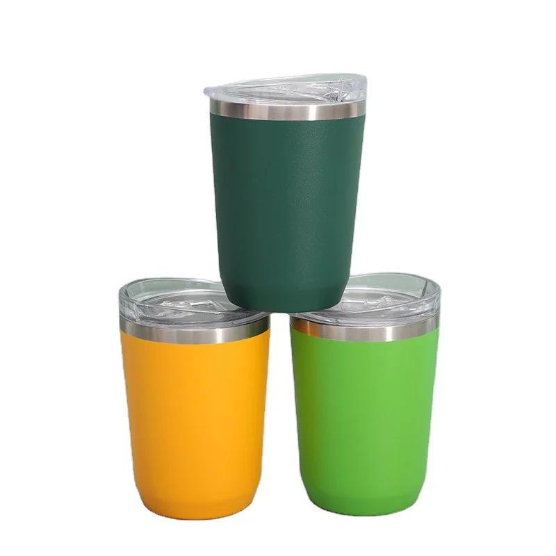 

12oz 2021 new type coffee tumblers stainless steel double walls candy colors cups, Customized color acceptable