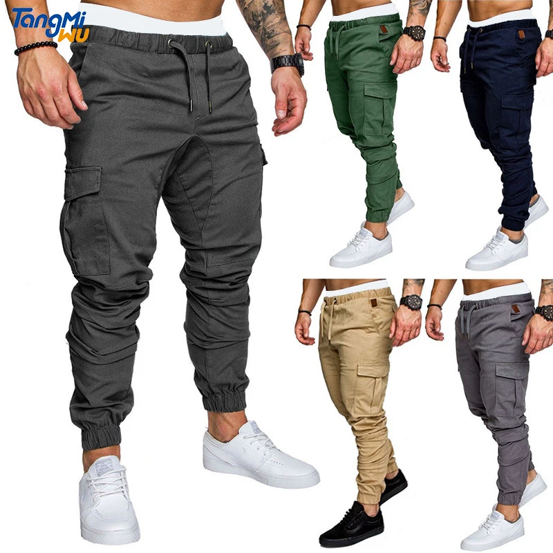 

TMW 2021 wholesale autumn hot sale men's trousers 100%cotton more pocket pantalones de hombre men cargo jogger pants