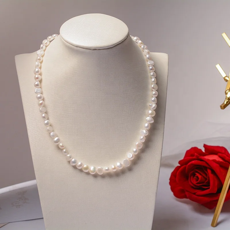 

Haiyang perle necklace cultured pearl jewelry real pearl necklace natural freshwater baroque white