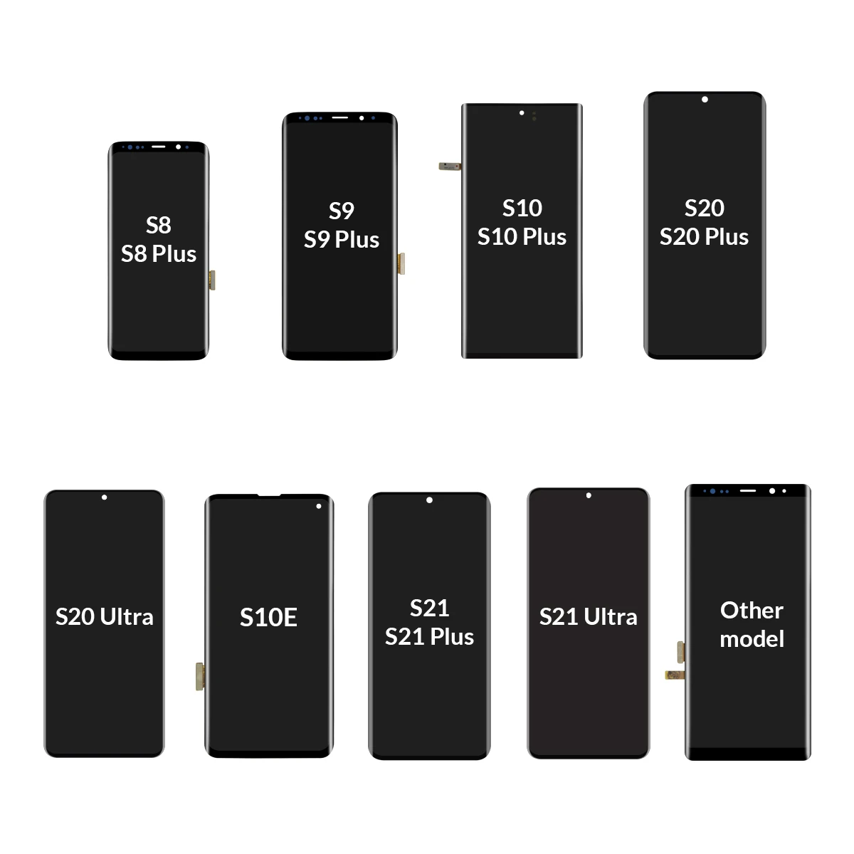 

Mobile Phone LCDs For Samsung S8 S9 S10 S10e S10 Plus S20 S20 Plus S20 Ultra S21 S21 Plus Lcd Touch Screen Display Replacement