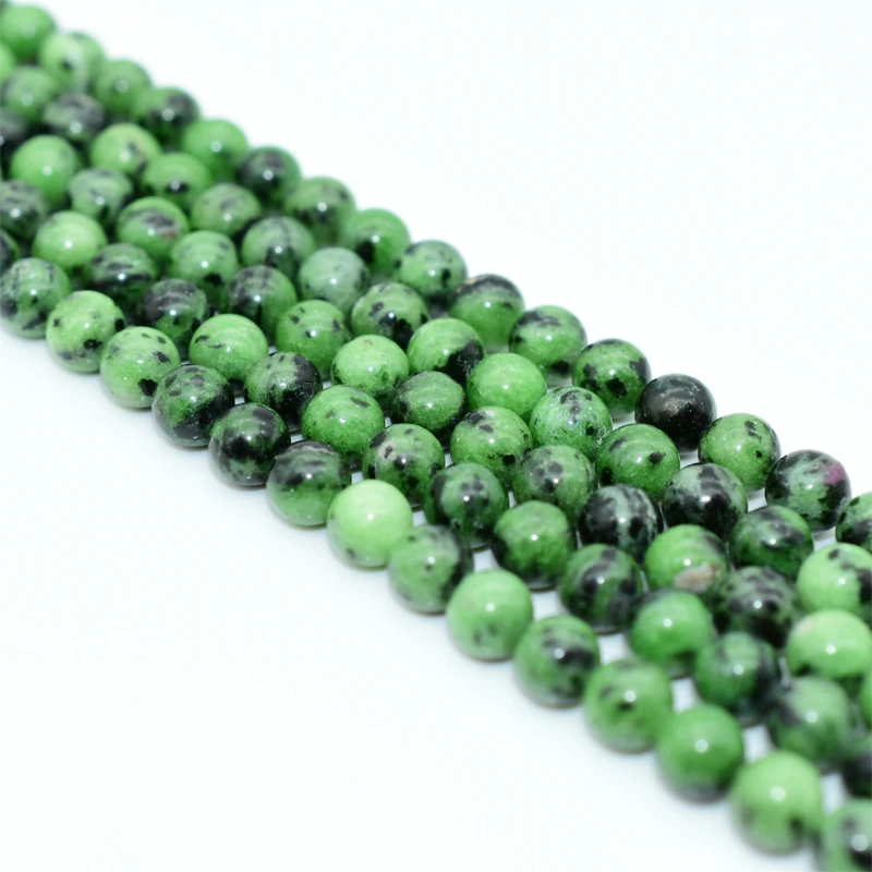 

Trade Insurance 4mm/6mm/8mm/10mm High Grade Natural Epidote Ruby Zoisite Loose Beads