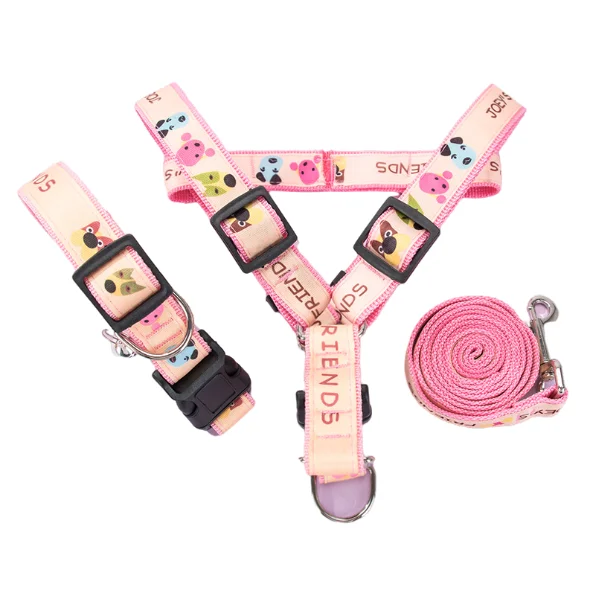 

3 pcs set Multi-functional Jeans Pet Collar Superior PP Dog Chain Durable Cat Pulling Rope Adjustable Pet Supplies