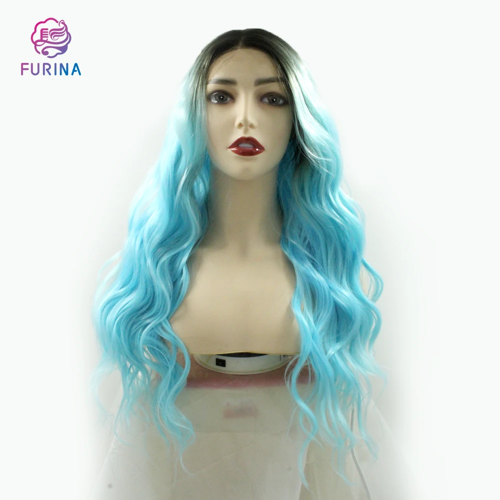 

Woman Hair Wig Long Curly Lace Front Wigs Synthetic Long silky wavy Korea Heat Resistant Fiber Hair