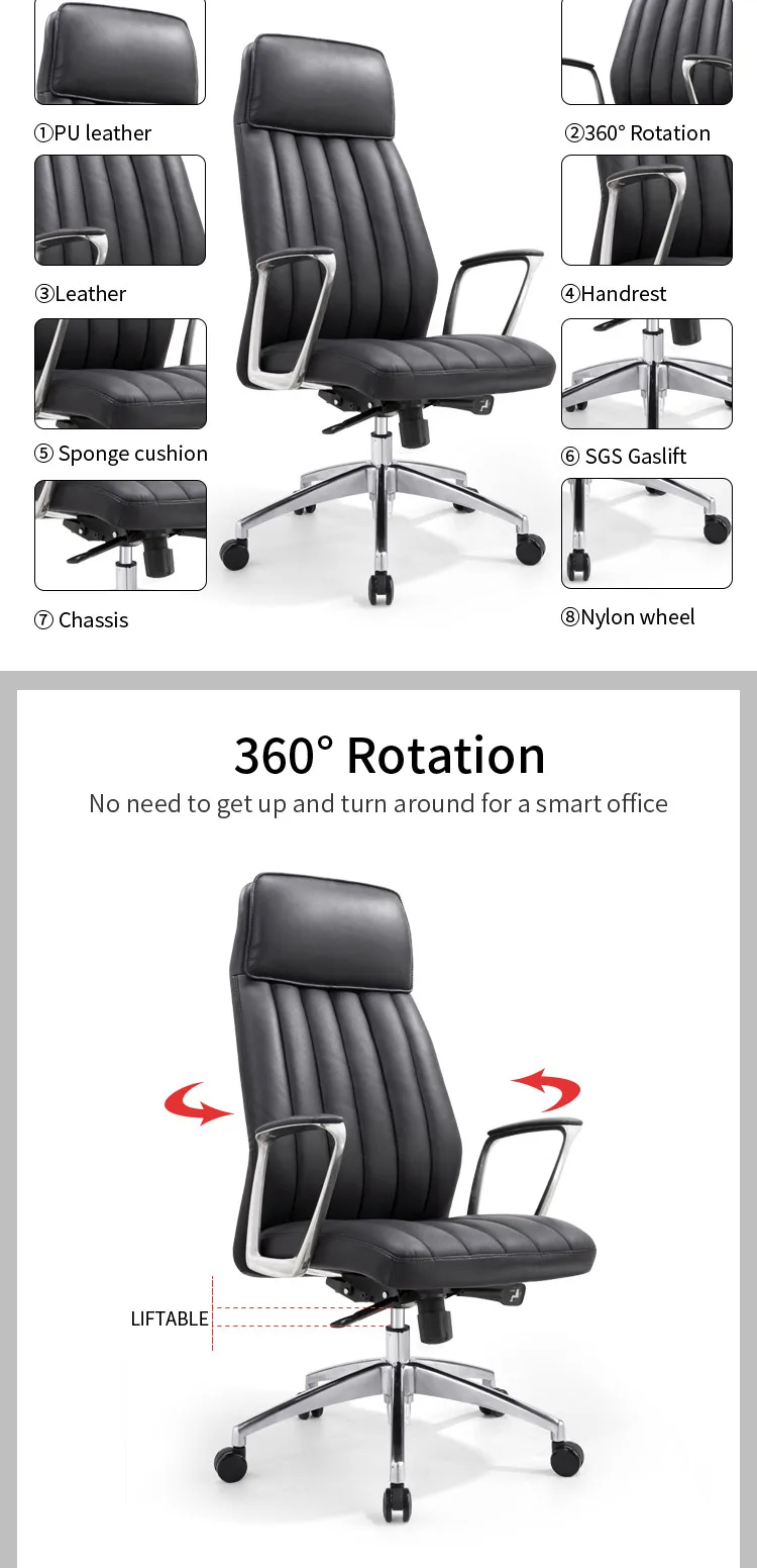 Solid Wood Design Silver Star Base Products Tilting Mechanism Office Chair