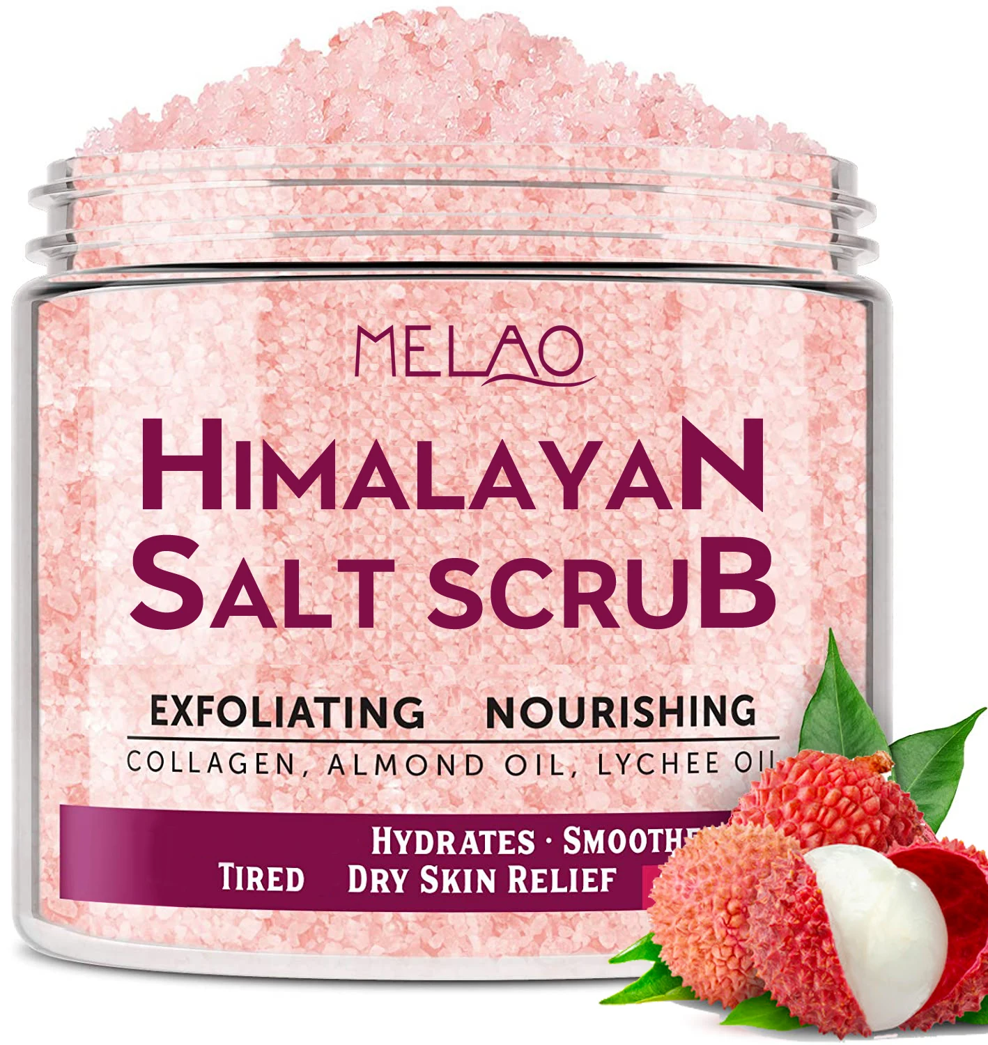 

Private label exfoliator 100% natural moisturizer Natural Organic Private Label Skin Pink Body Himalayan Salt Scrub