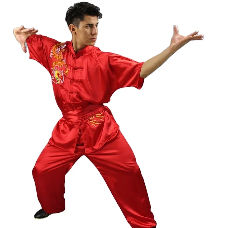 

Kids Adult Martial arts tai chi Uniform competition performance clothing Chinese style Student training physical exercise Suits, As the pictures