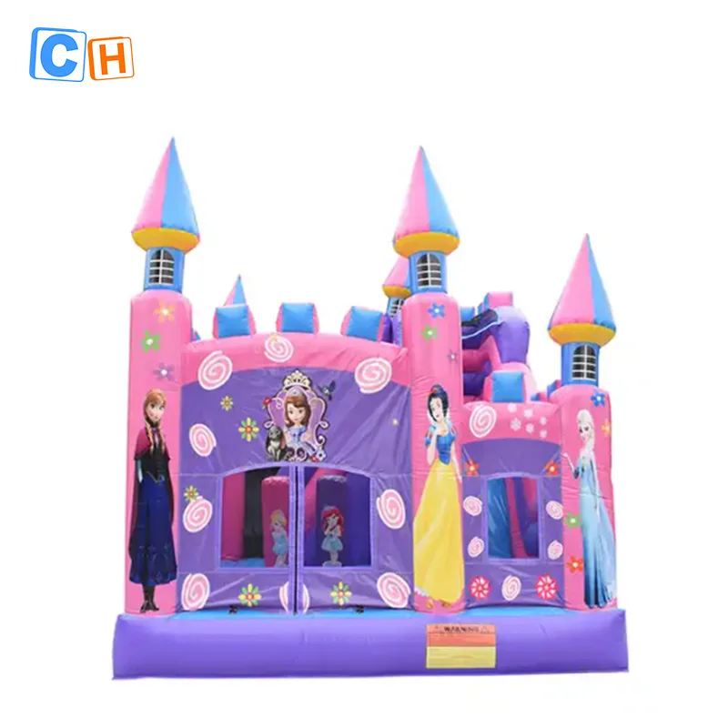 

CH commercial inflatable bouncer castle for salejump house inflatable combo bouncer with slide