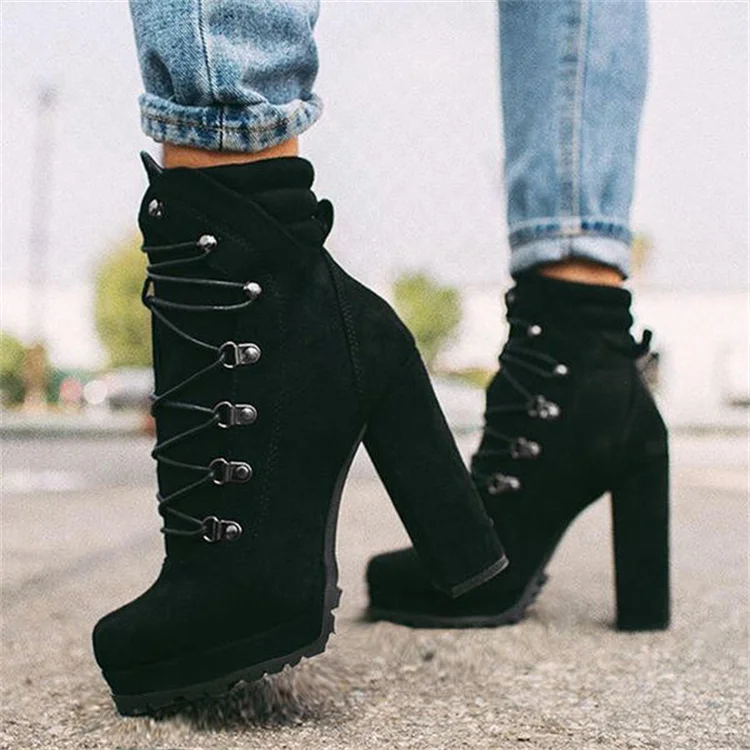 

YJ Drop Shipping Platform 2021 Boots Heels Women Shoes Fall Boots Ankle Chelsea Boots, 4 colors