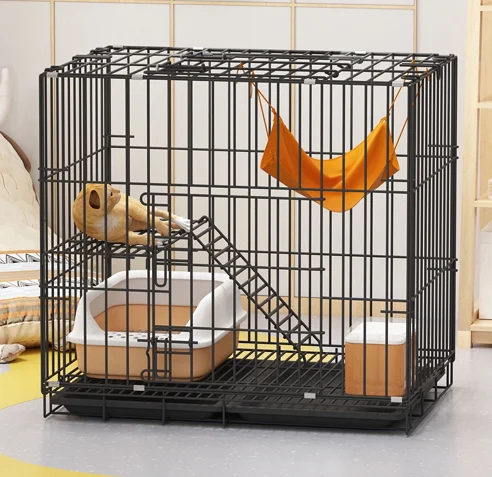 

New Design Double Layer Pet Cat Store Cages Collapsible Live Small Animals Cages Floor