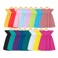 

Wholesale baby girl dresses summer girls dresses boutique 100% cotton dress in stock no moq rts