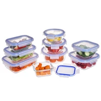 

New design stackable borosilicate lunch box meal prep containers glass food storage container set