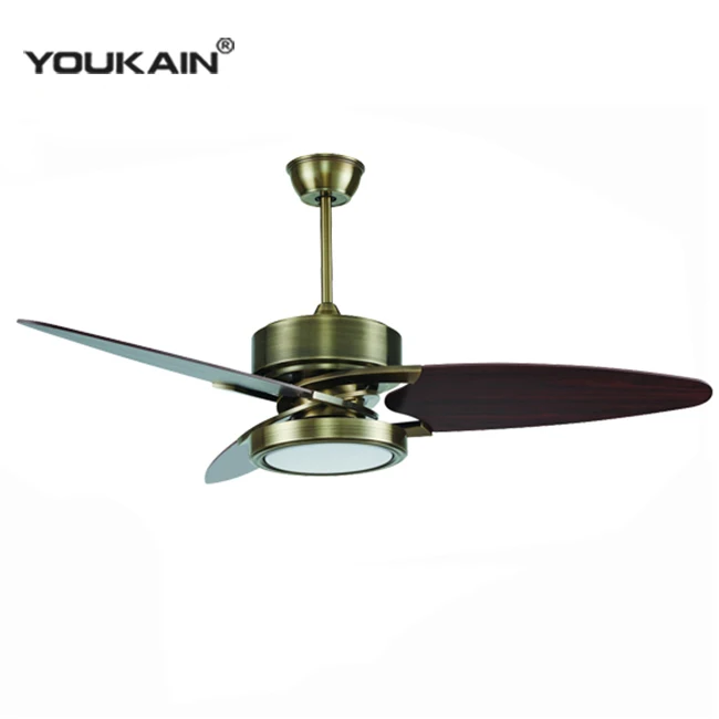 Energy saving designer orient 52 inch metal plywood blades decorative ceiling fan with led lights