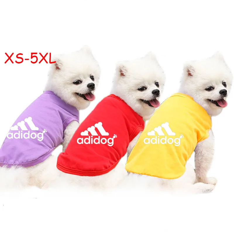 

Thin Short Sleeve Adidog rop par perr 3xl 4xl 5xl desighner dog clothes Dog Brand Clothes Luxury For large dog