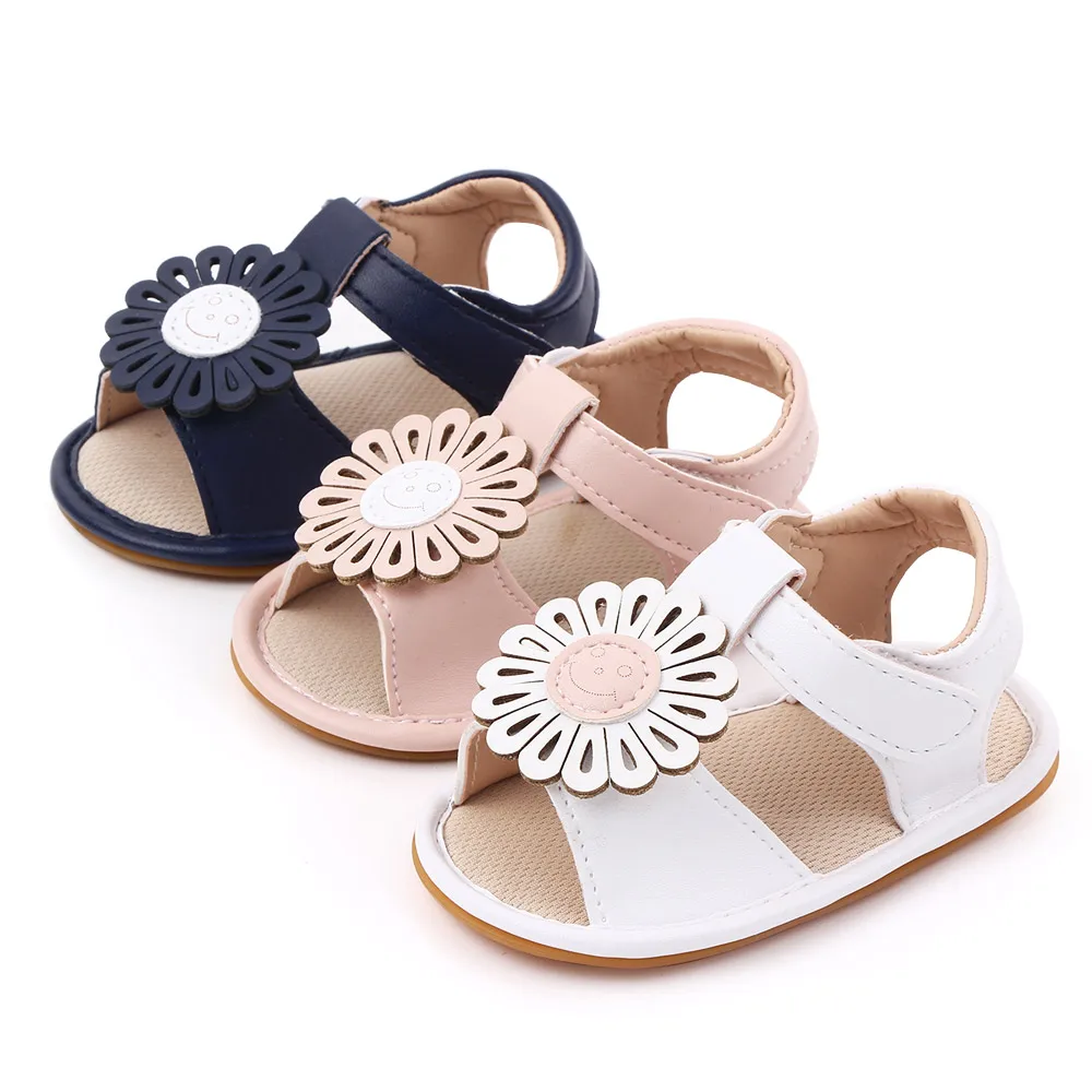 

Hot selling Soft Sole Summer Breathable children baby casual shoes anti-slip toddler baby girls boys sandals, White/black/pink