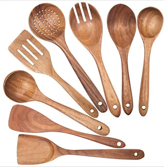 

The best quality wooden cookware set kitchen accessories wooden cutlery set