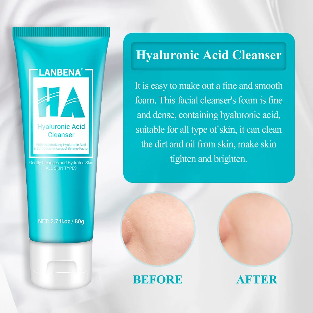 

LANBENA Hyaluronic Acid Face Cleanser Pores Cleaning Face Wash For Oily Skin