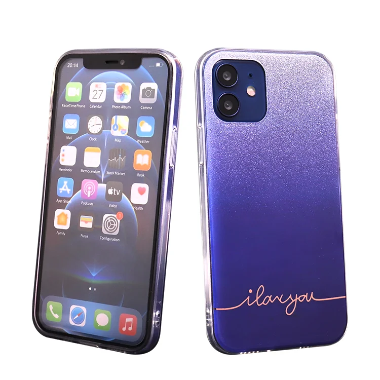 

IMD series Crystal Clear Glitter phone Cases For iphone 12 pro 6.1 electroplate luxury mobile phone accessories