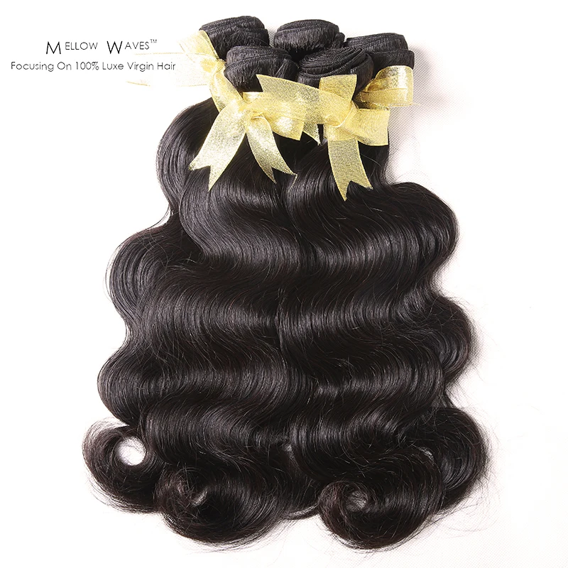 

Mellow Waves 10A Grade Cambodian Bundle 100% Unprocessed Hair Weave Human virgin Hair Bundles Natural Color for black women