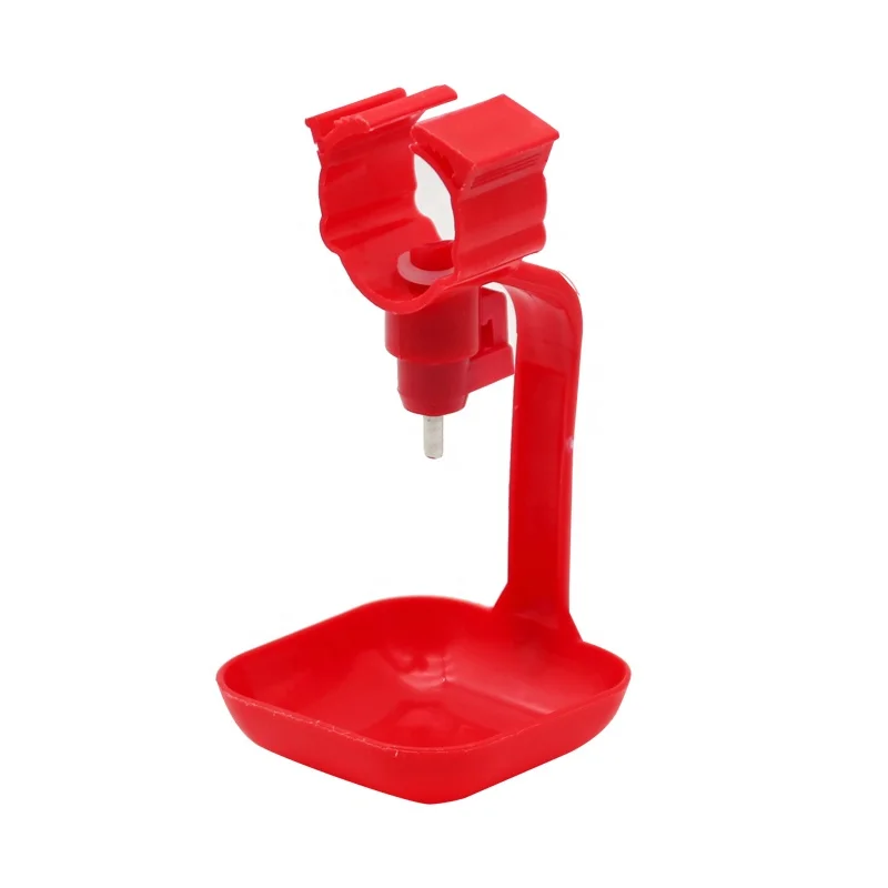 

Red Plastic Material Automatic Chicken Cup Waterer Nipple Drinker Automatic Chicken Poultry Drinker Cup