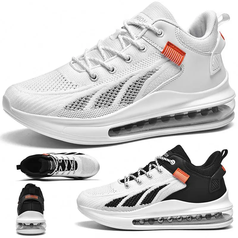 

White Run Capelladas Tejidas Para Tenis Materiales Sinteticos Wholesale Footwear Custom Branded Sport Shoe