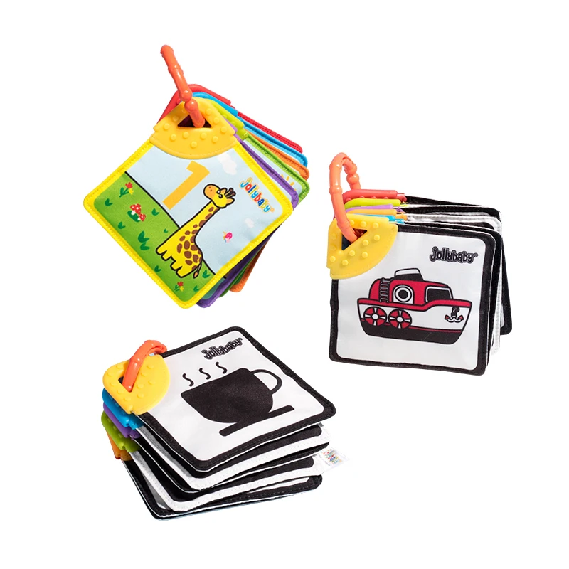 

New arrival touch and feel kids educational toys teether baby cloth books with handle