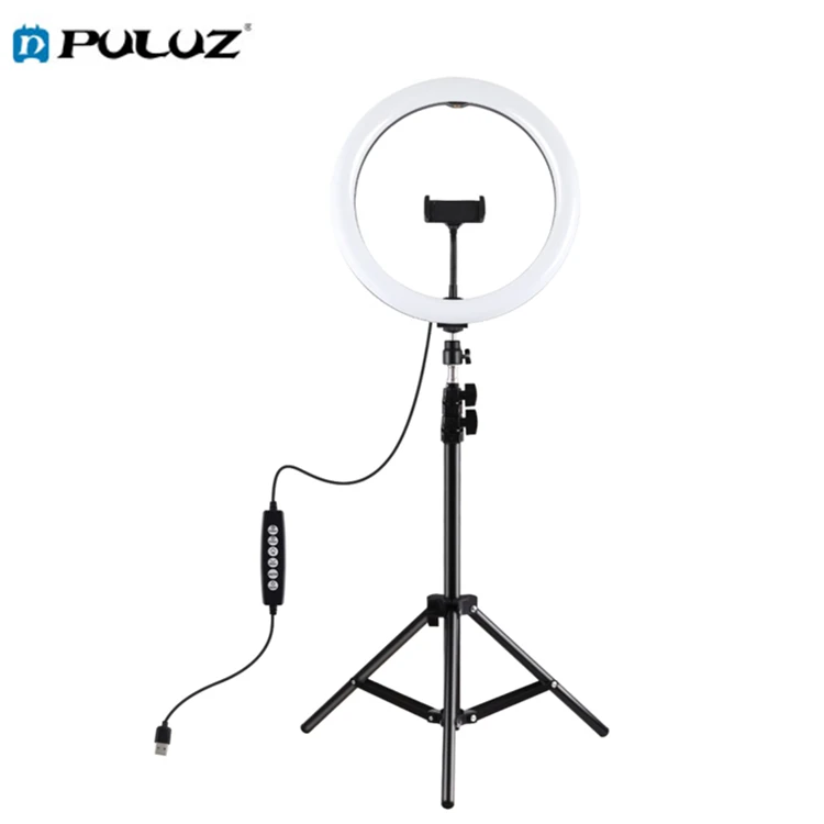 

Professional Customized Puluz 11.8 inch Selfie Ring Light With Tripod Stand Photographic Lighting Tiktok Ring Light Stand Kits