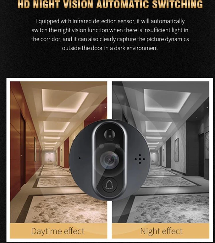 Tuya Peephole Hd Video Door Camera Wifi 4.3inch Lcd Screen Wireless